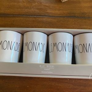 Set of 4 Rae Dunn tumblers. New